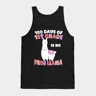 100 Days Of 1St Grade Is No Prob Llama Students Teacher Tank Top